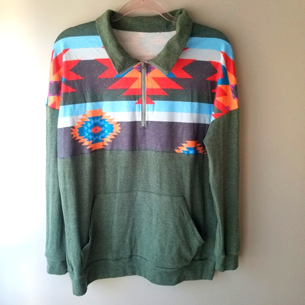 Southwest Style Pullover Size Large